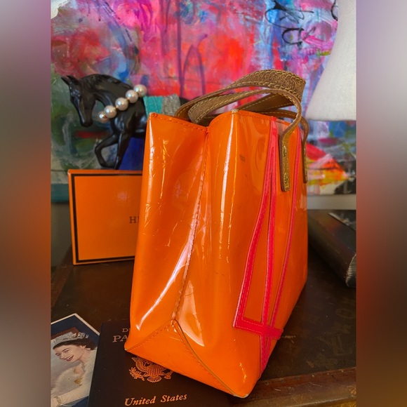 Ultra RARE LOUIS VUITTON Robert Wilson Neon Vernis Purse Tote Shoulder Bag 02 - Picture 12 of 13